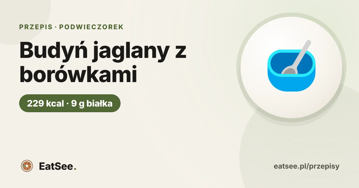 Budyń jaglany z borówkami - ok. 229 kcal w porcji