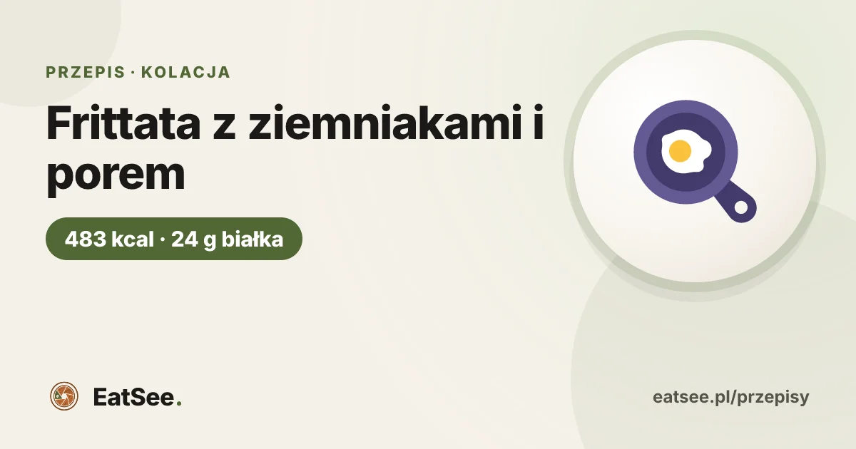 Frittata z ziemniakami i porem - ok. 483 kcal w porcji