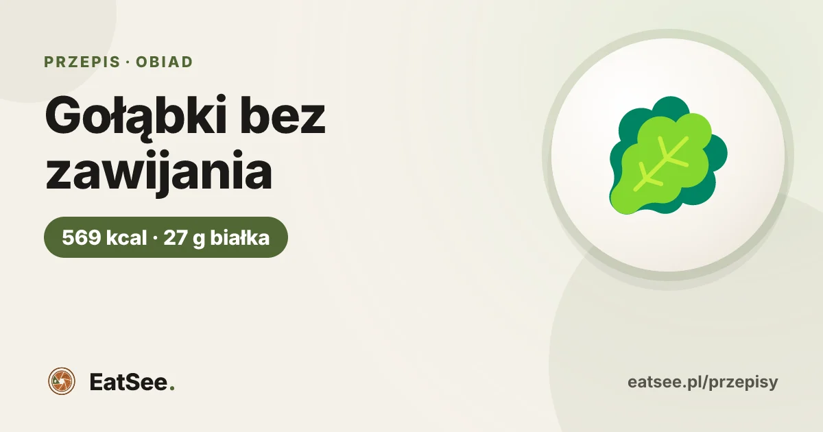 Gołąbki bez zawijania - ok. 569 kcal w porcji
