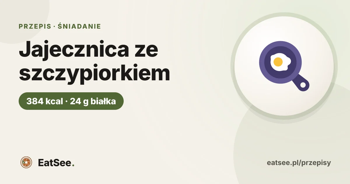 Jajecznica ze szczypiorkiem - ok. 384 kcal w porcji