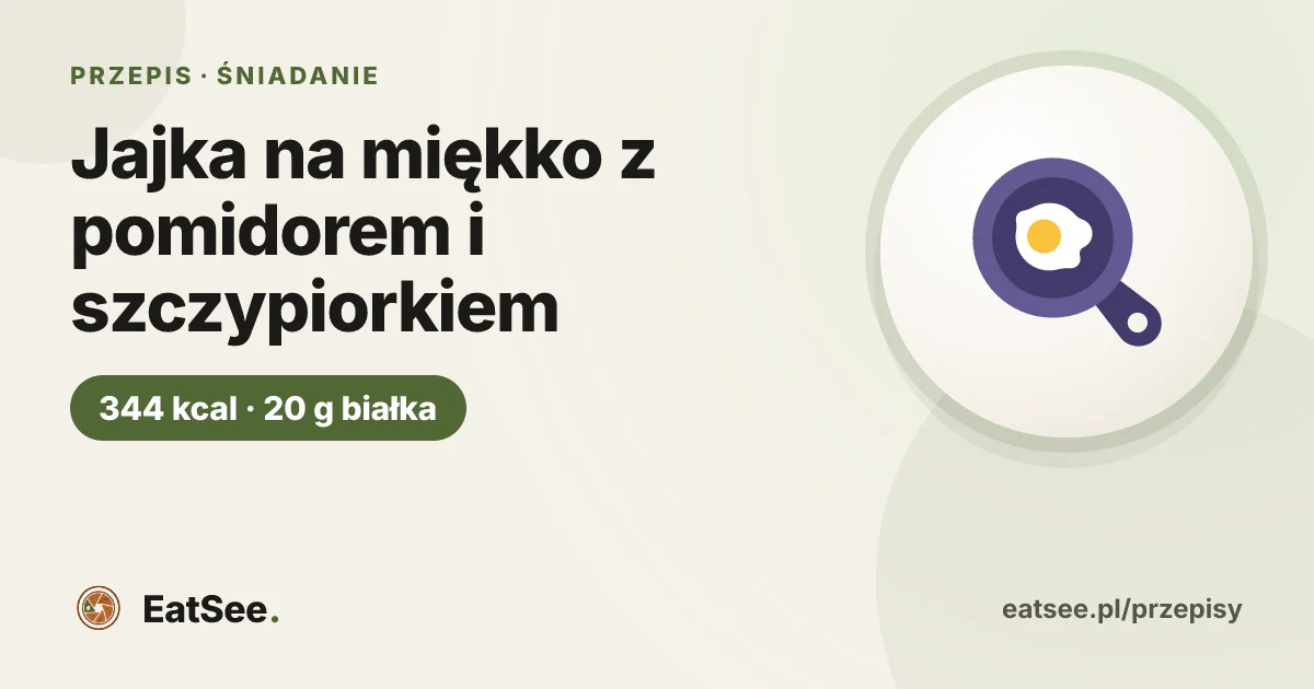 Jajka na miękko z pomidorem i szczypiorkiem - ok. 344 kcal w porcji