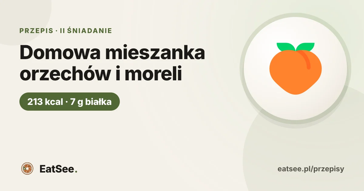 Domowa mieszanka orzechów i moreli - ok. 213 kcal w porcji
