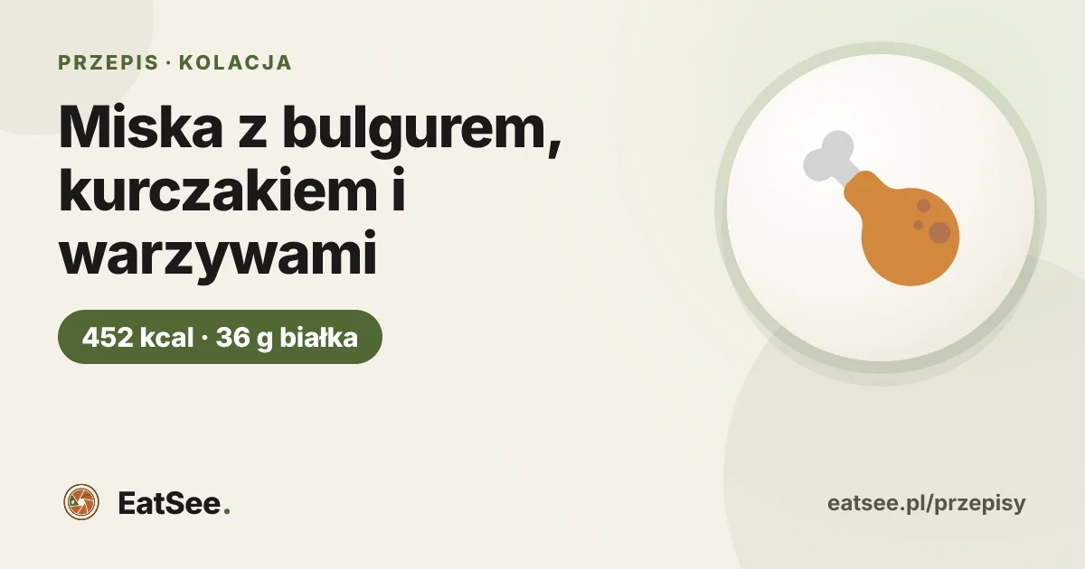 Miska z bulgurem, kurczakiem i warzywami - ok. 452 kcal w porcji