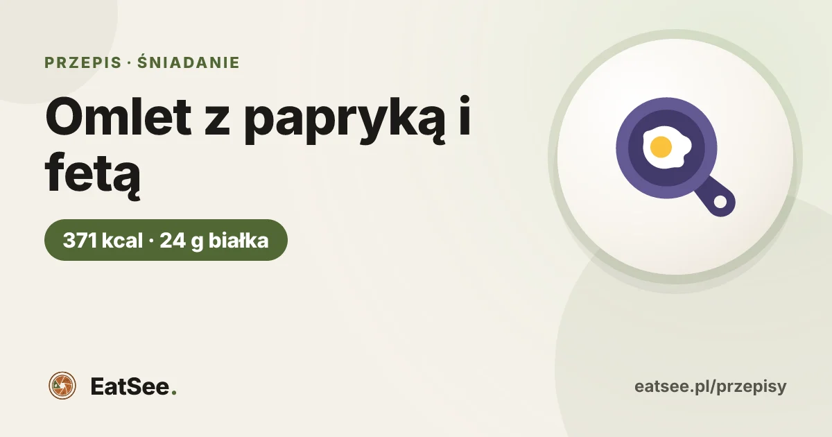 Omlet z papryką i fetą - ok. 371 kcal w porcji