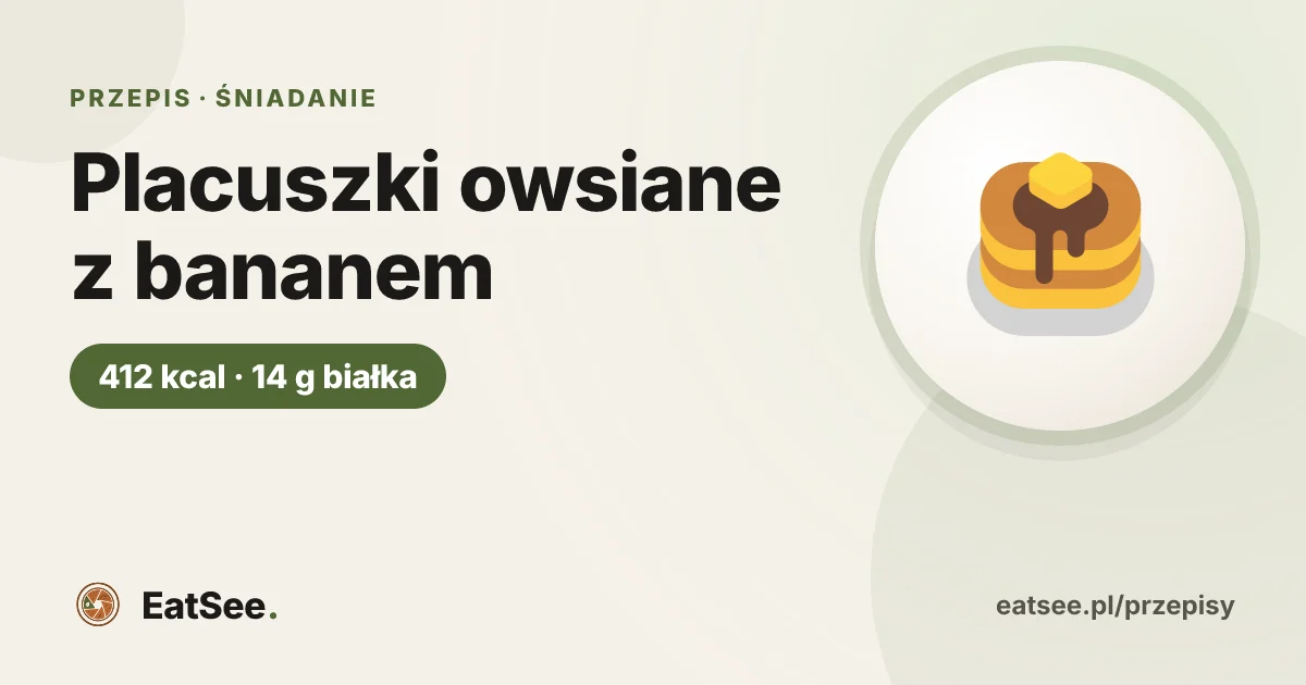 Placuszki owsiane z bananem - ok. 412 kcal w porcji