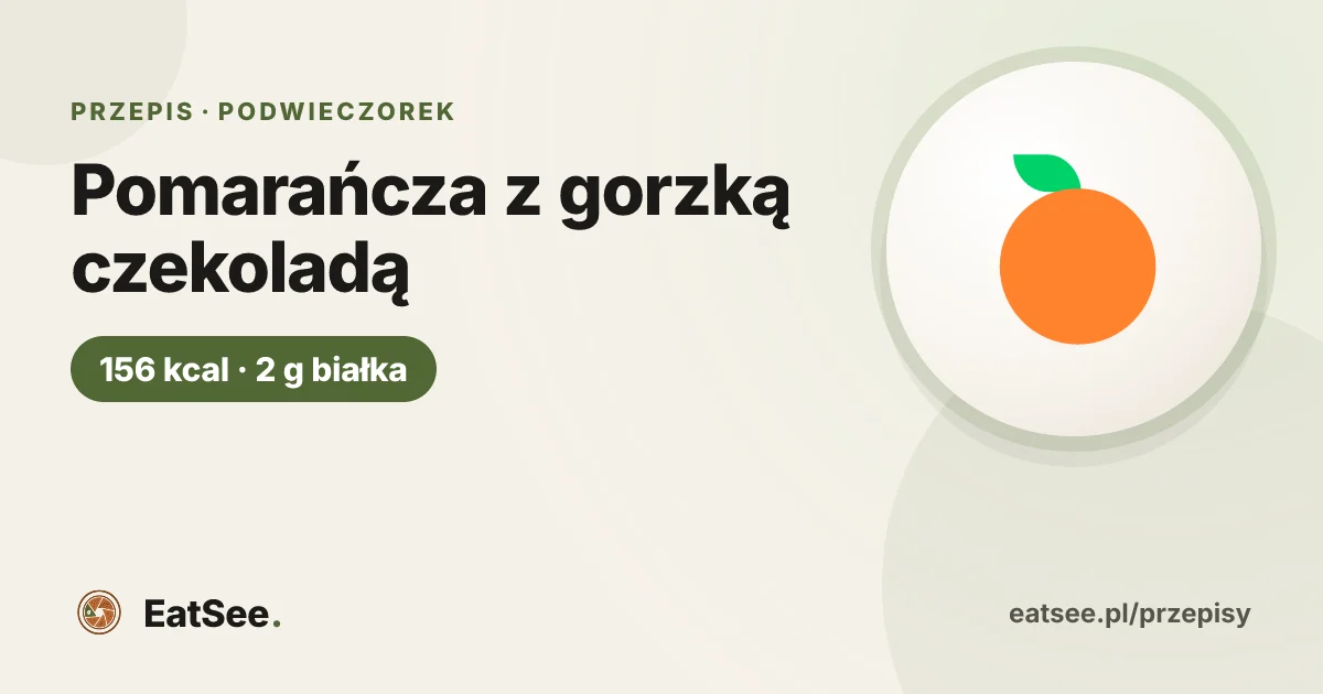 Pomarańcza z gorzką czekoladą - ok. 156 kcal w porcji