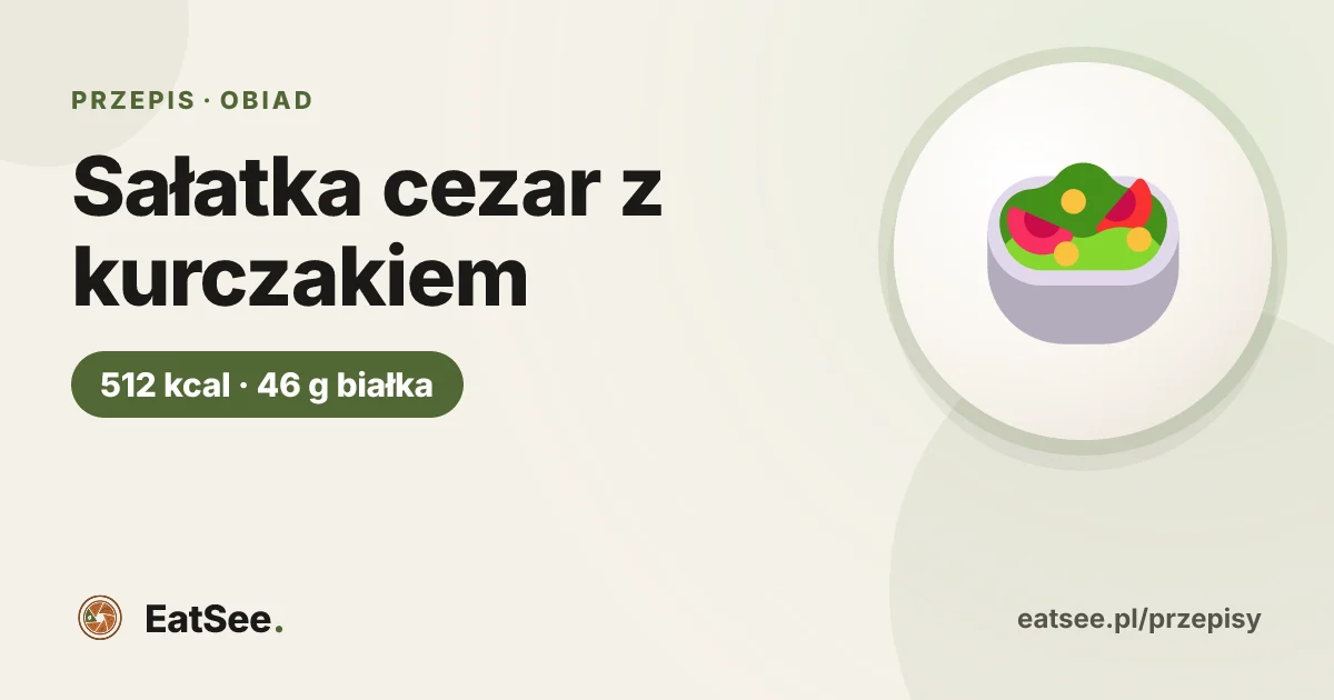 Sałatka cezar z kurczakiem - ok. 512 kcal w porcji