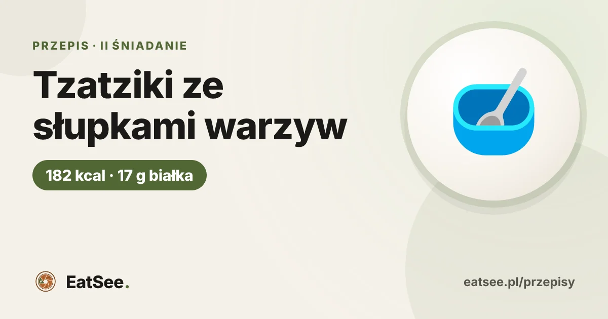 Tzatziki ze słupkami warzyw - ok. 182 kcal w porcji